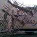 Lorry wipes out scaffolding in Dorchester