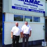 Kevin Mee Contracts Manager and Paul Wallis Director outside the new Rilmac Depot in Northampton.