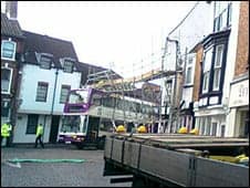 Scaffold firm fined £20k after bus crashes into scaffolding