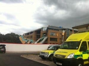 Update : Five workers hurt in scaffold collapse at Shropshire school