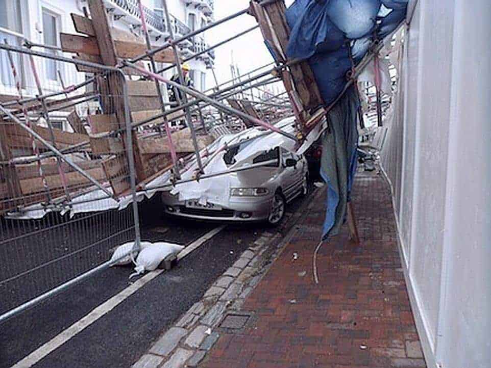 Southsea Hotel Scaffolding Collapses In High Winds
