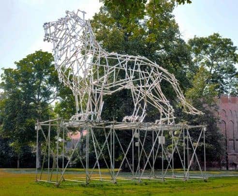Scaffolding sculpture for the Olympics
