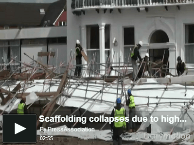 Southsea Hotel Scaffolding collapse [Video]