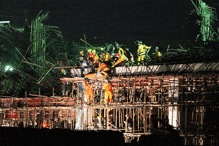Worker dies in Shanghai scaffold collapse