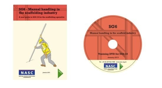 NASC Release SG6 Manual Handling In The Scaffolding Industry Guidance NASC Release SG6 Manual Handling In The Scaffolding Industry Guidance
