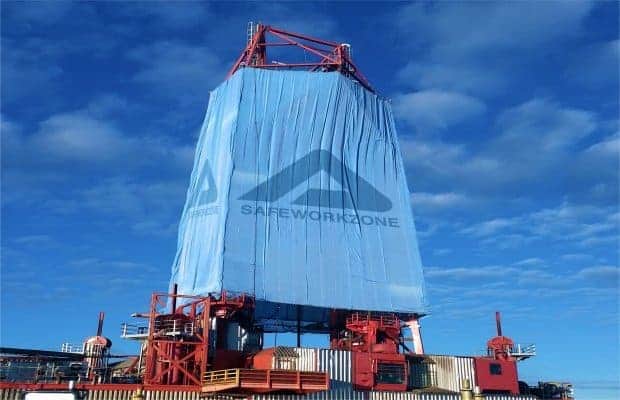 Powerclad Sheeting Prevails Over Hostile Offshore Conditions