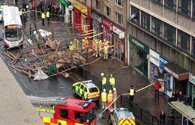 Firm in court after scaffolding blown over during dismantling