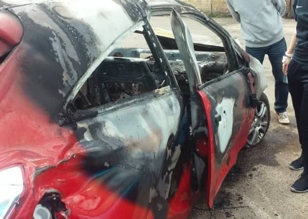 Heroic scaffolders rescue young woman from car blaze horror