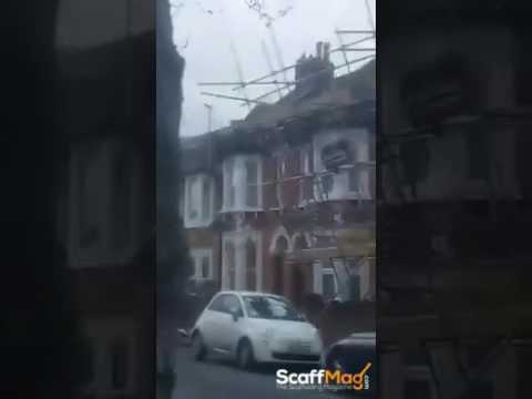 Shocking Video: Man Pulls Scaffolding Over onto Busy Street