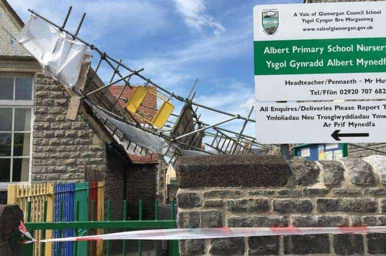 Firm fined after scaffolding collapses at school
