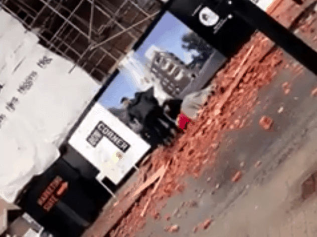 Tower crane drops load
