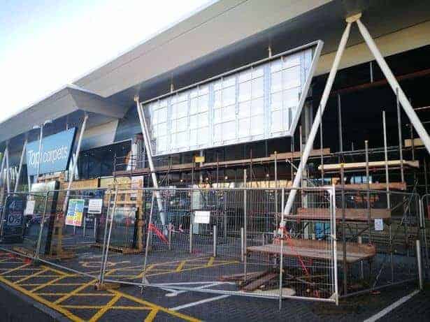 Builder falls from scaffolding