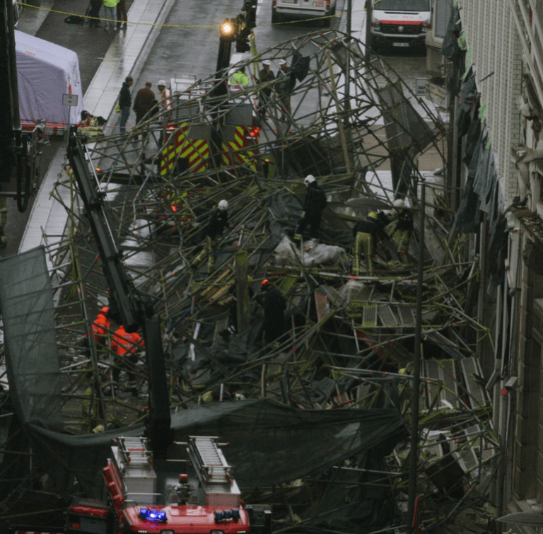 One dead after scaffolding collapse in Belgium
