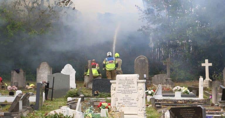UPDATE: VIDEO Firefighters tackle blaze at Croydon scaffolding yard