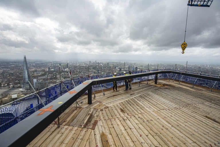 Image shows highest scaffolding in Europe