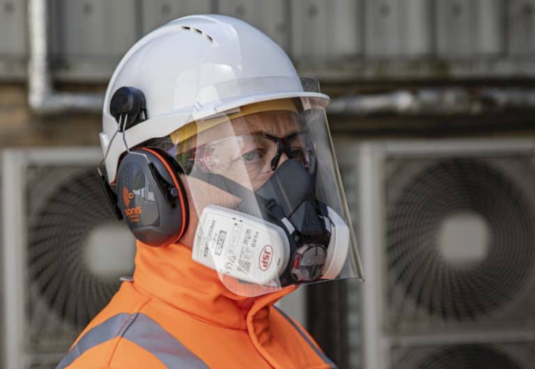 Cough guard hard-hat