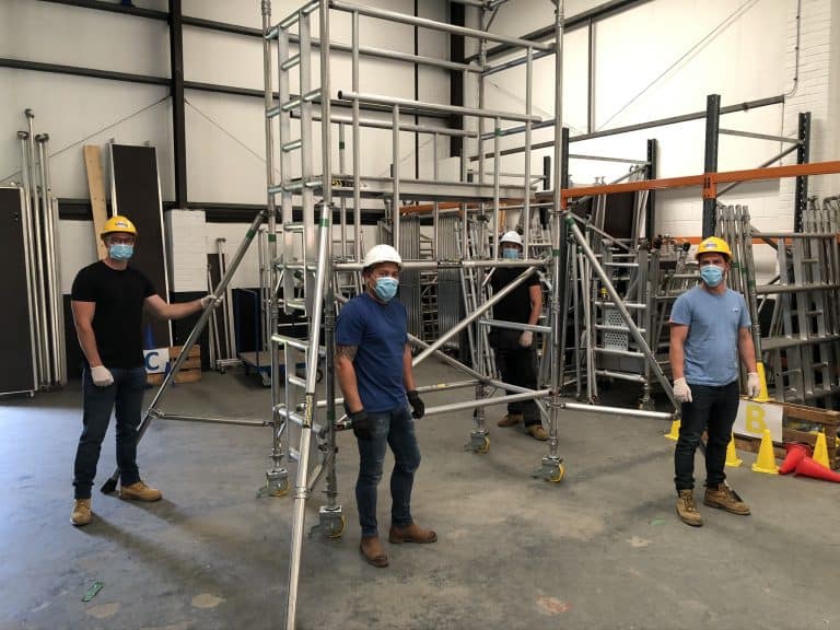 PASMA scaffold tower training course taking place at Kentec Training