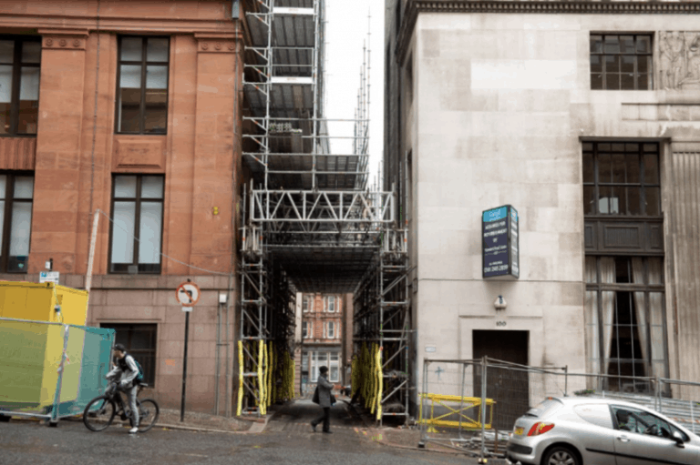 Man rushed to hospital following scaffolding fall