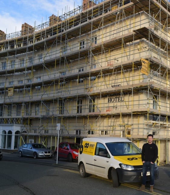 Infiniti Scaffolding at Hotel