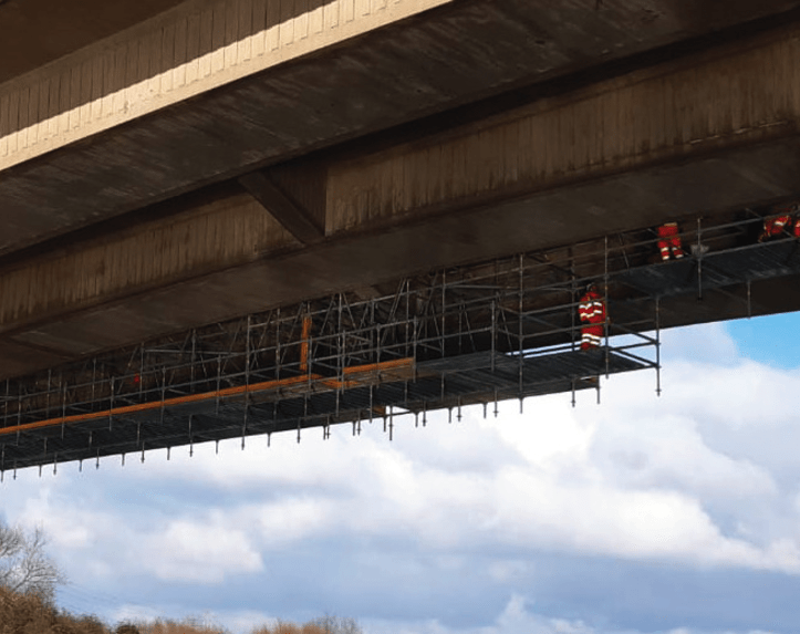 NewCo Scaffolding making a difference under the A52 Clifton Bridge 