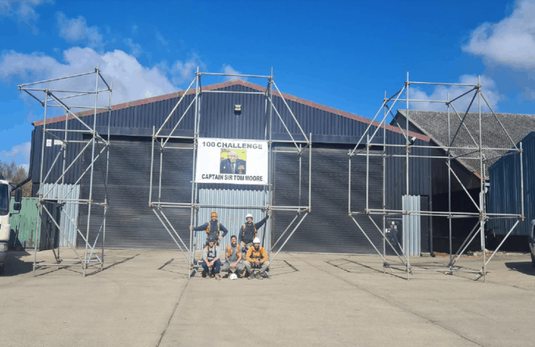 Scaffolders raise funds for Captain Tom Challenge