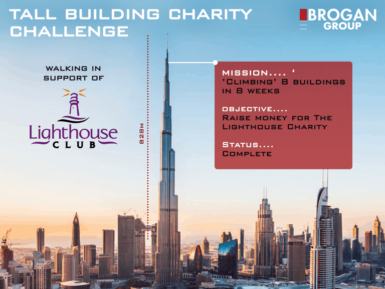 Brogan Group cross the finish line on Tall Building Charity Challenge