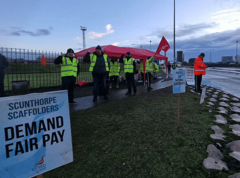 Scaffolders employed by Actavo at British Steel in Scunthorpe have voted for more industrial action in 2022.