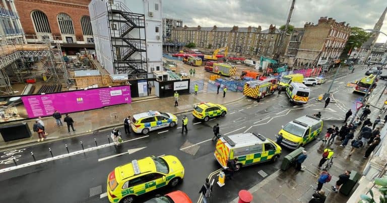 Two men seriously injured in London steelwork and scaffolding collapse