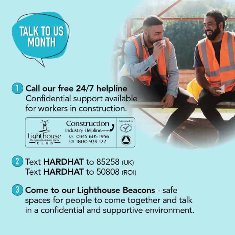Lighthouse Construction Charity Urges “Talk to Us”