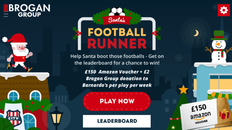 Brogan Group Launch Santa’s Football Runner Game