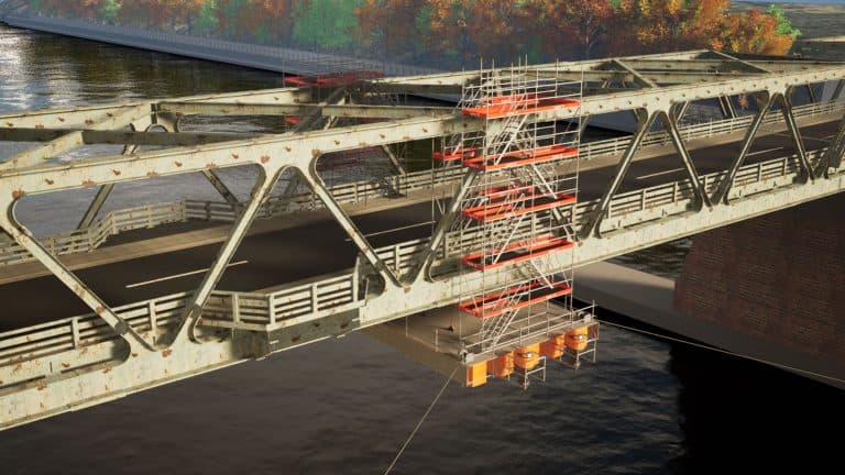 ScaffFloat and Richter have partnered to offer a new and innovative access option for bridges, piers and other structures over water.