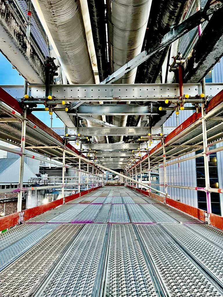 I-Scaff Access Solutions Ltd has demonstrated its innovative approach while making history by using Layher's award-winning TwixBeam during a pipe bridge refurbishment project at a Whisky 