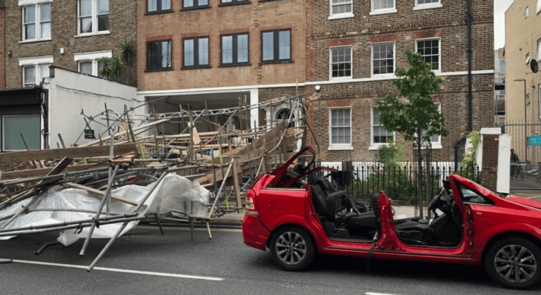 Woman Injured in London Scaffold Collapse