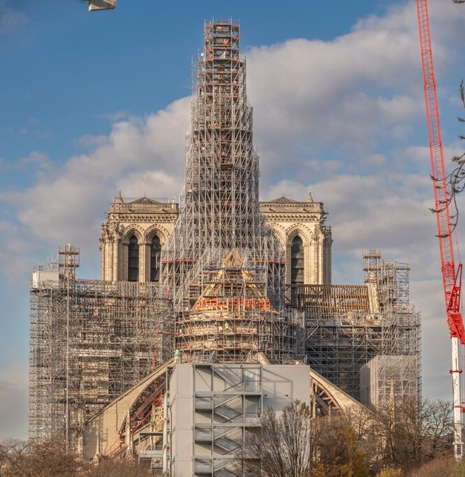 Scaffolders Begin Dismantling Notre-Dame Scaffolding