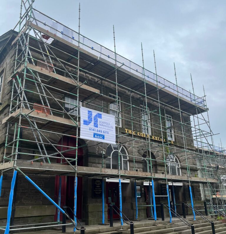 JR Scaffold Services, a division of The JR Group and one of Scotland’s largest scaffolding providers has successfully completed a significant town centre roofing project