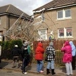 scaffold blown over dimsdale road wishaw