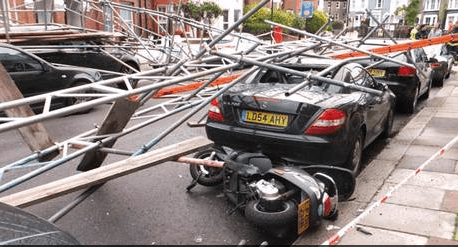 Scaffolding collapse