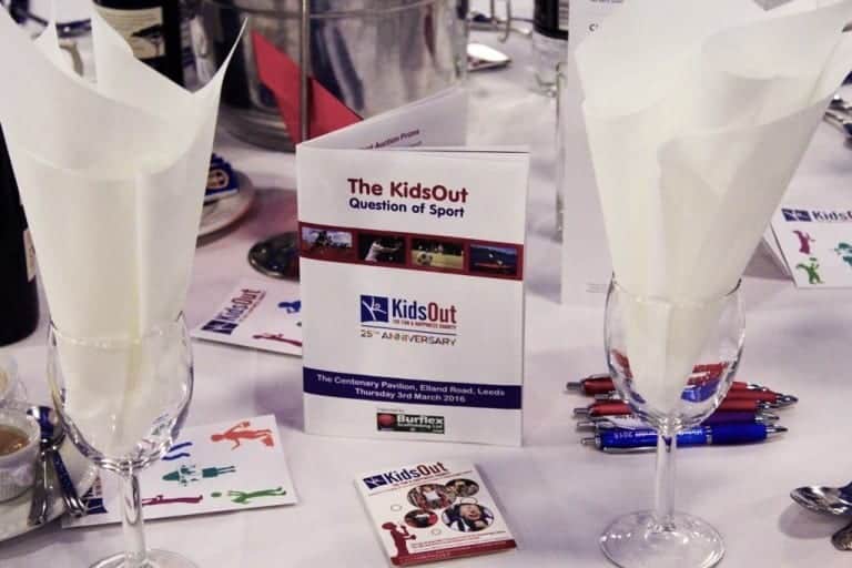 Burflex Scaffolding sponsors KidsOut Question of Sport event