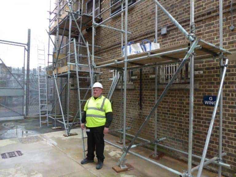 Scaffolding training by Bounce Back available at HMP Brixton Prison