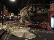 Building collapse onto scaffolding in Newcastle