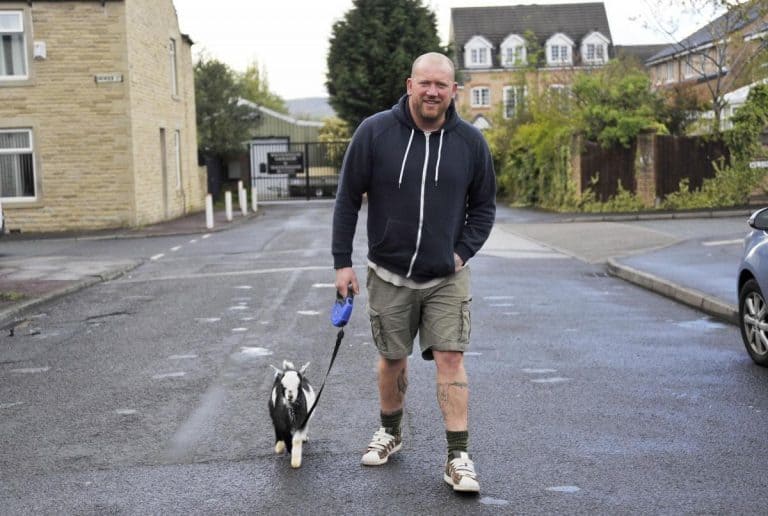 Meet the scaffolder with his pet goat