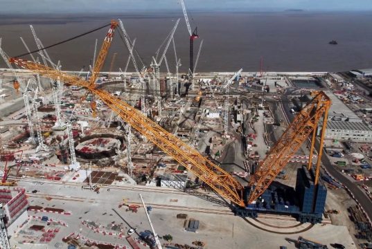 Worlds biggest crane starts work at Hinkley Point