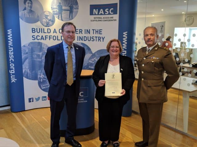 Scaffolding Trade Body NASC Signs Armed Forces Covenant