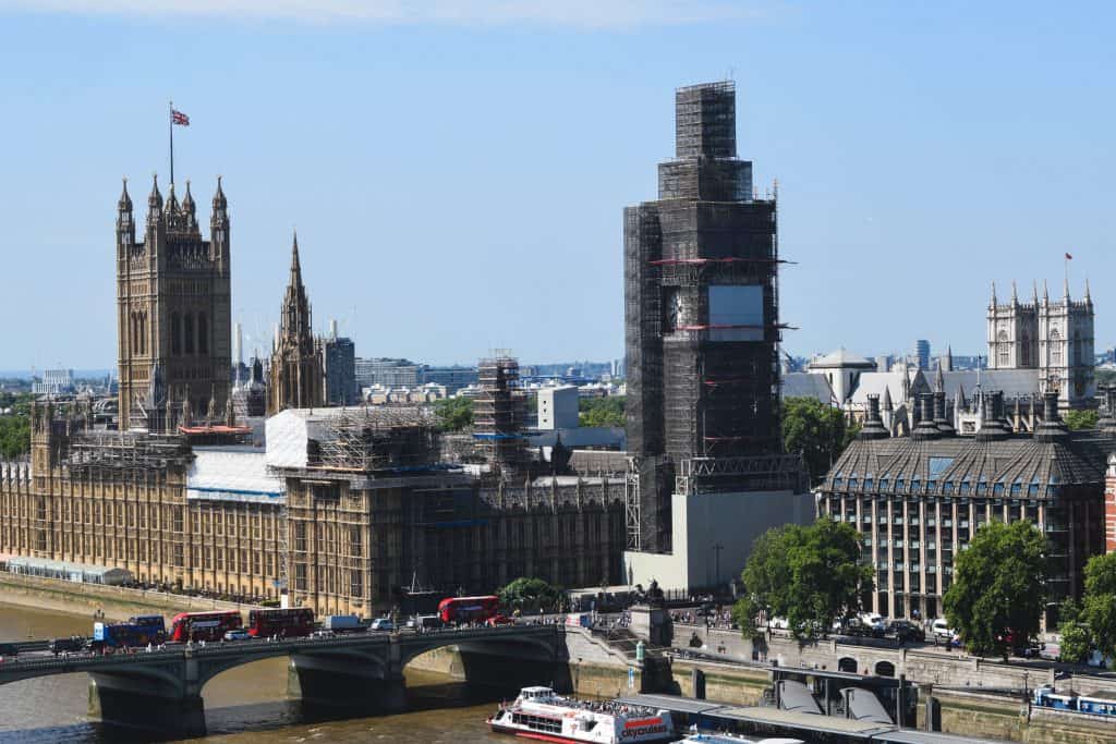 Top section of Layher scaffolding to be removed on Big Ben