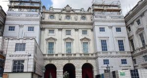Scaffold wrap on Somerset House London
