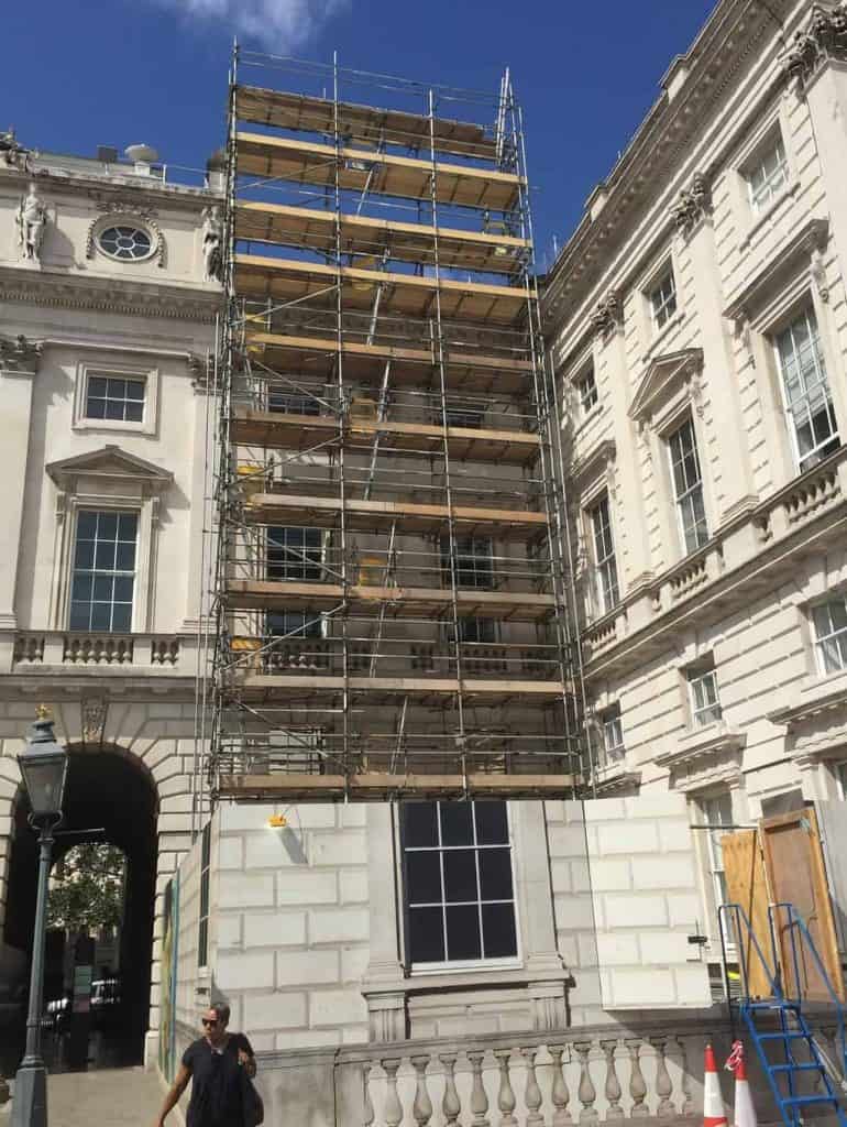scaffolding covered in a digitally printed wrap