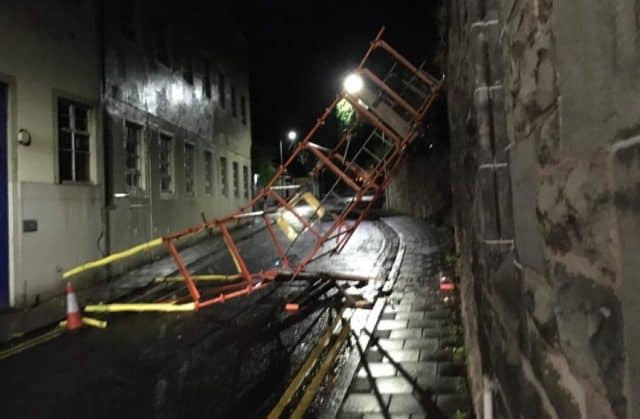 Scaffolding collapse in Kirkcaldy