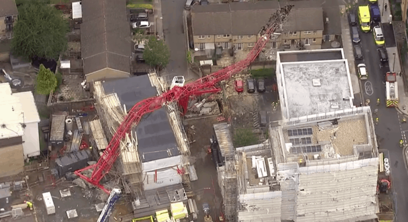 tower crane collapse London 