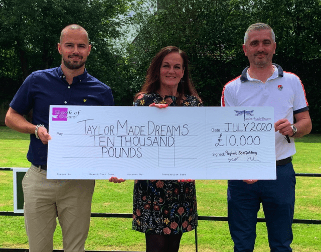 Proplant Scaffolding donate £10K to Taylor Made Dreams