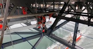 Working on the Forth Road Bridge I-Scaff Access Solutions Ltd have installed the UK's largest suspended scaffold that uses Layher’s cutting edge 'FlexBeam'.